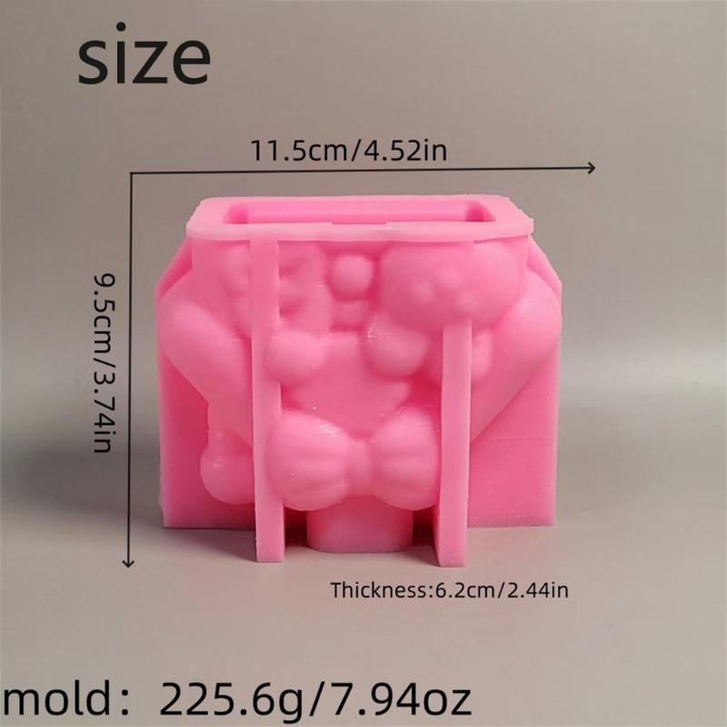 Silicone Crafting Mold for Unique Christmas Animal House Plaster Ornament Silicone Molds for DIY Craft Decorations