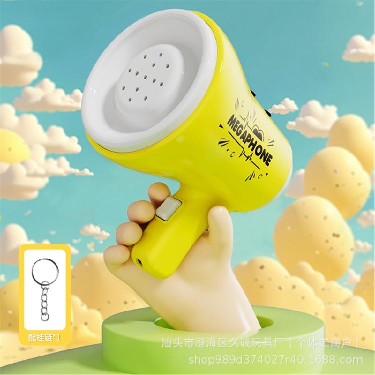Kleiner Stimmveränderer Megafon Lautsprecher mit Aufnahmemikrofon Musikalische Trompete Spielzeug Megafon Schlüsselanhänger Zubehör