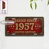 Vintage City Location Number Print License Plate Metal Tin Sign Retro Wall Decor For Bar Cafe Home Garden