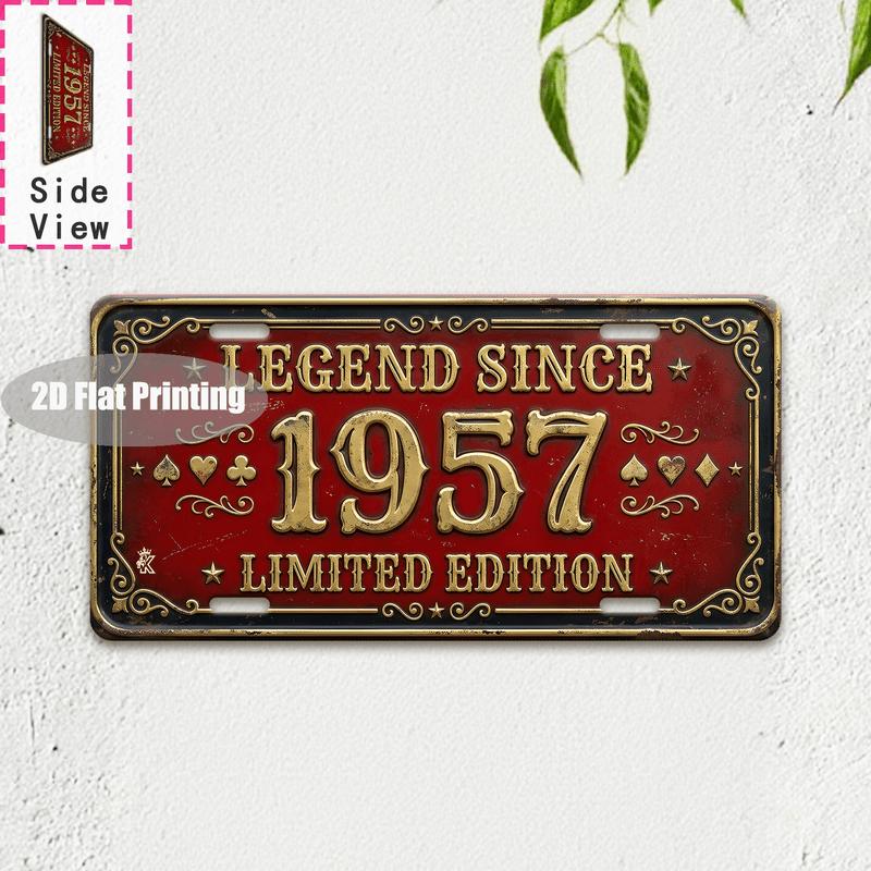 Vintage City Location Number Print License Plate Metal Tin Sign Retro Wall Decor For Bar Cafe Home Garden