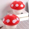 Lovely Mushroom Designs Waste Bin With Sealed Cover Sturdy ABS for Kitchen Kid Room