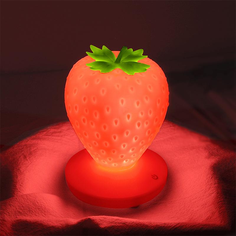 Creative Home Strawberry Night Light USB Charging Bedhead Decoration Atmosphere Light New Unique LED Eye Protection Desk Lamp