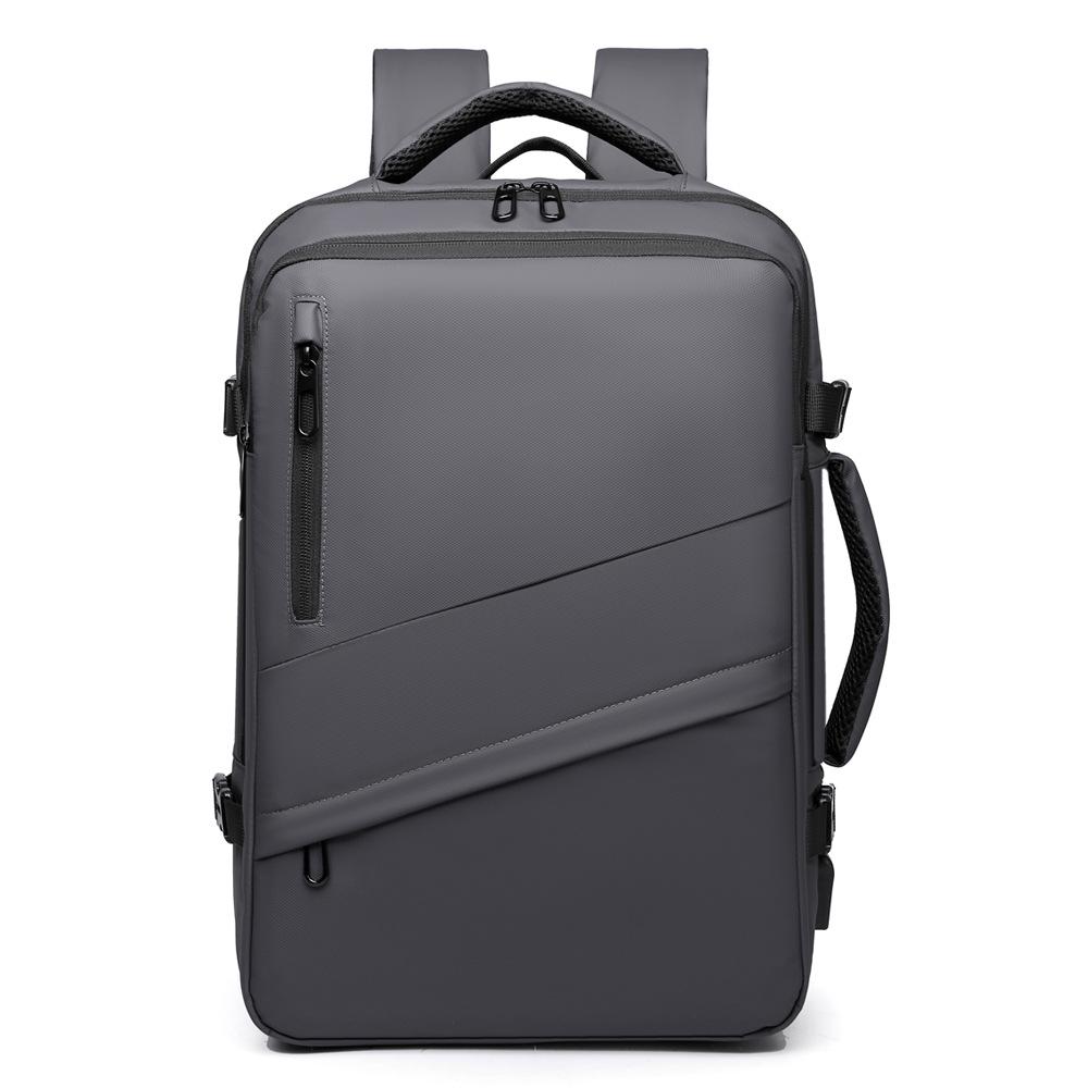 

Water-Resistant Unisex Travel Backpack with USB Charging Port сірий колір