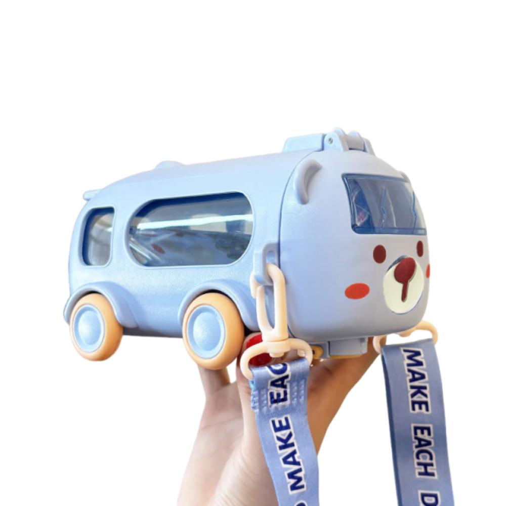 500ml Bus Plastic Water Bottle Cartoon Car Bear Design Water Cup Children Water Jug  Home Use