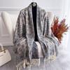 Vintage Paisley Jacquard Tassel Scarf For Women Thick Warm Shawl