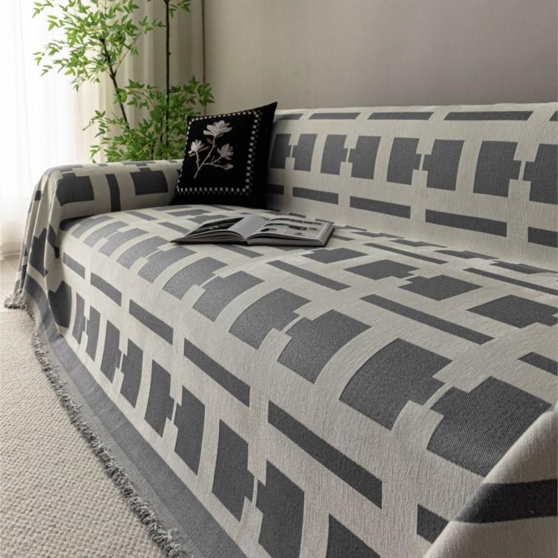 Funda Sofa Home Chenille Geometric Sofa Mat Throw Blankets All-season Camping Picnic Blanket  Sofa Cover