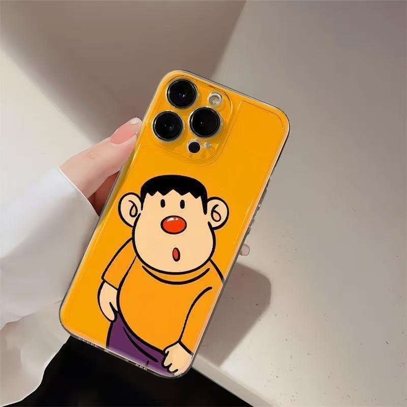 Cartoon fat tiger mobile phone case for Apple 15ProMax/14/13/12/11/X/7 cute cartoon transparent soft