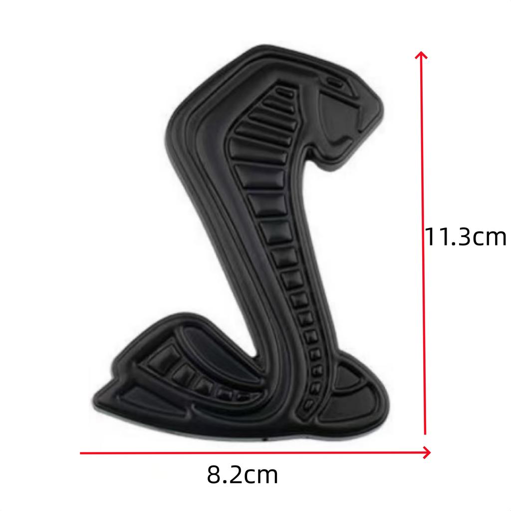 3D Metal Cobra Logo Sticker Car Front Grille Badge Body Fender Rear Trunk Emblem Decal Decor Accessories