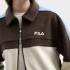 Fila Original Fashion Classic Retro Sports Casual Versatile Comfortable Color Block Loose Texture Knitted Wool Jacket Women Jackets F11W619512FBN