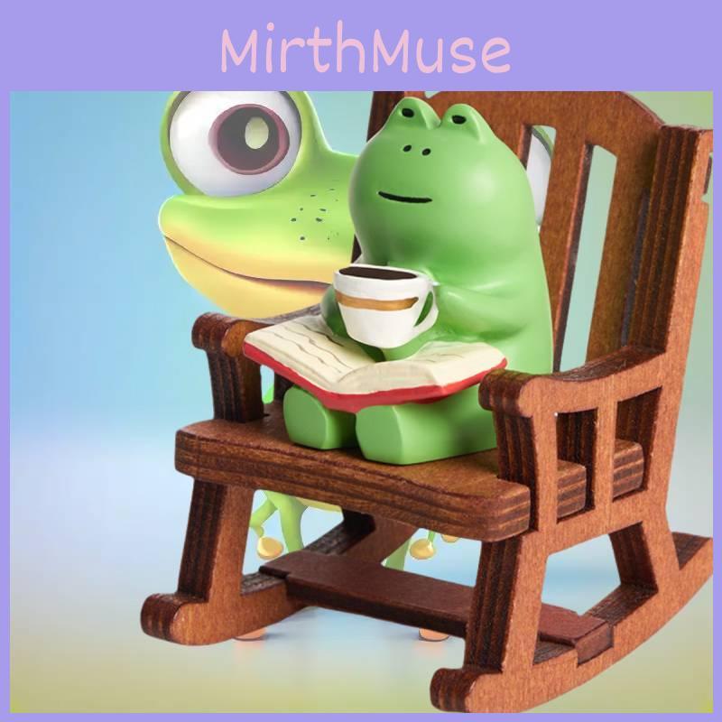 Adorable Pvc Frog Rocking Chair Miniature For Office Desk Decoration Cute Healing Item