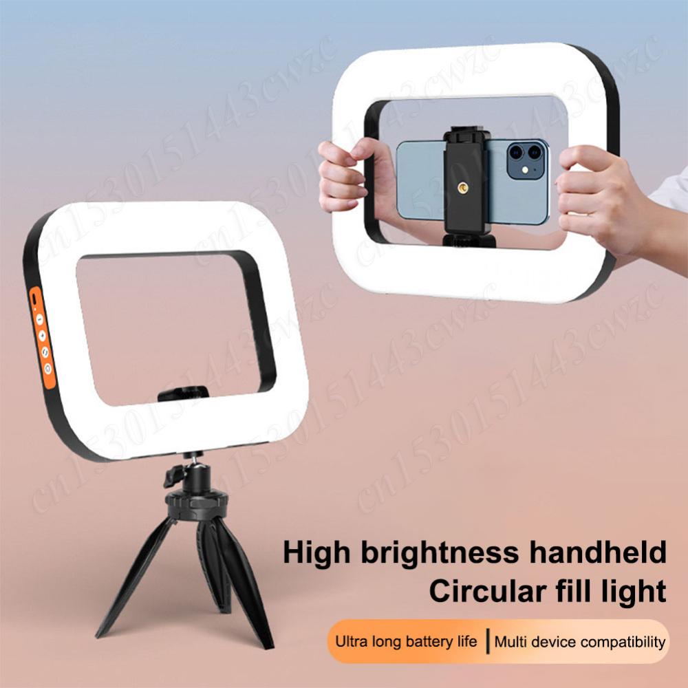 Multi-Purpose Square Fill Light Rechargeable Handheld Photography Lights Smart Bicolor Video Rig Selfie Lamps For Live Broadcast