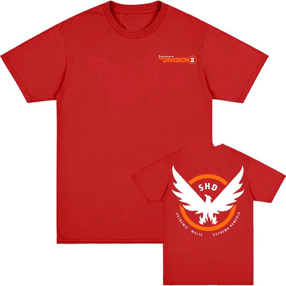 Tom Clancy's The Division 2 SHD T-Shirt Rundhals Kurzarm Lässiges Lockeres T-Shirts Herren Damen Kleidung Spieldesign Grafik T-Shirt
