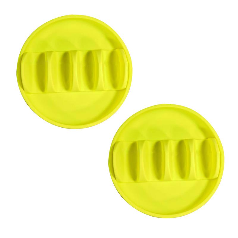 Silicone Taco Serving Tray Set of 2 Multi-Slot Non-Slip Holder for Soft Hard Tacos Dishwasher Safe Kitchen BBQ Versatile Plates