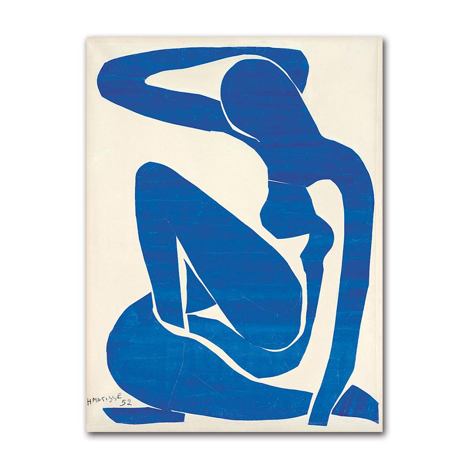 Abstract Matisse Body Line Posters Leaf Boho Black Beige Canvas Paintings Wall Art Print Picture Living Room Interior Home Decor