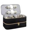 Large Waterproof PU Double-Layer Hair Dryer Storage Bag, Scratch-Resistant Beauty Tool Box for Dyson Curling Iron Accessories.