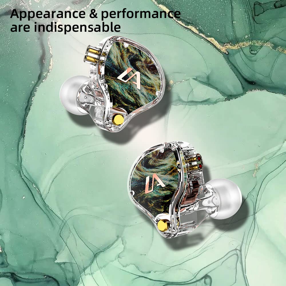 Kabelgebundene Ohrhörer mit tiefem Bass, 1DD, abnehmbar, ergonomisch, Monitor-Ohrhörer, Stecker zur Vermeidung von Schalllecks, Ohrhörer mit tiefem Bass, kabelgebunden für