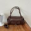 Womens Rivet Accent Pillow Crossbody Bag PU Leather Medium Size Shoulder Handbag Daily Urban Style