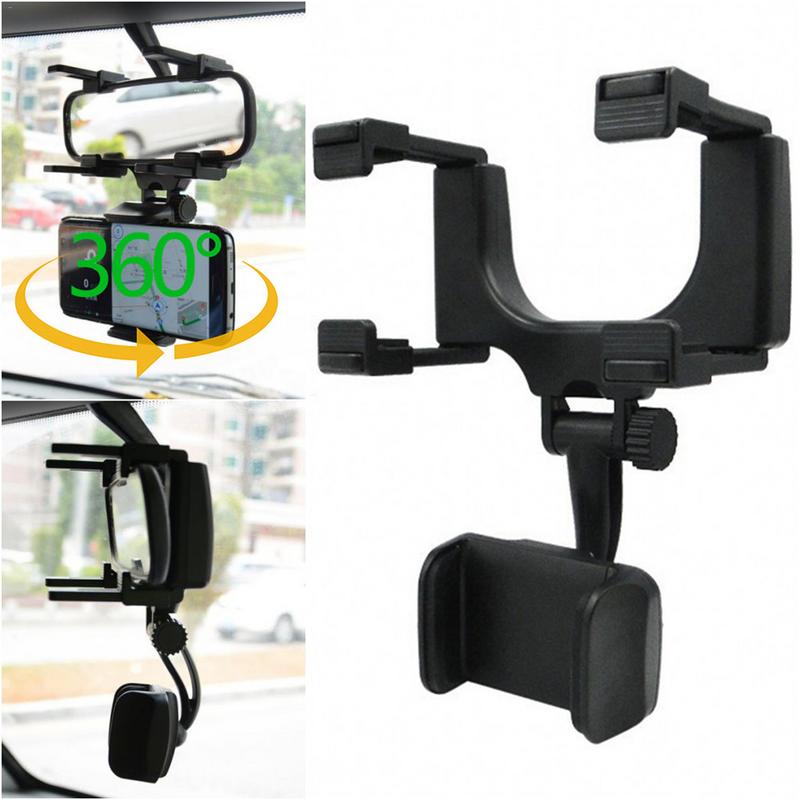 Adjustable Car Rearview Mirror Mount Mobile Phone Holder Stand Universal Navigation Support Automobile Data Recorder Bracket GPS