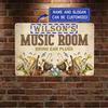 Custom Name Text Metal Sign Waterproof Music Room Decor Gift for Musicians