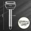 2 in 1 Stainless Steel Julienne Vegetable Peeler Multi-Functional Fruit & Veggie Shredder Slicer and Grater for Potatoes (Silver, 18 x 8.2 x 2.3 cm)