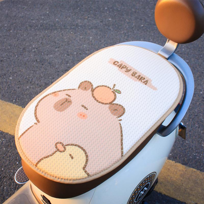 Capybara Motorcycle Seat Cushion Cool & Breathable Electric Motorbike Seat Pad Capybara Seat Cover Motorcycle Accessories