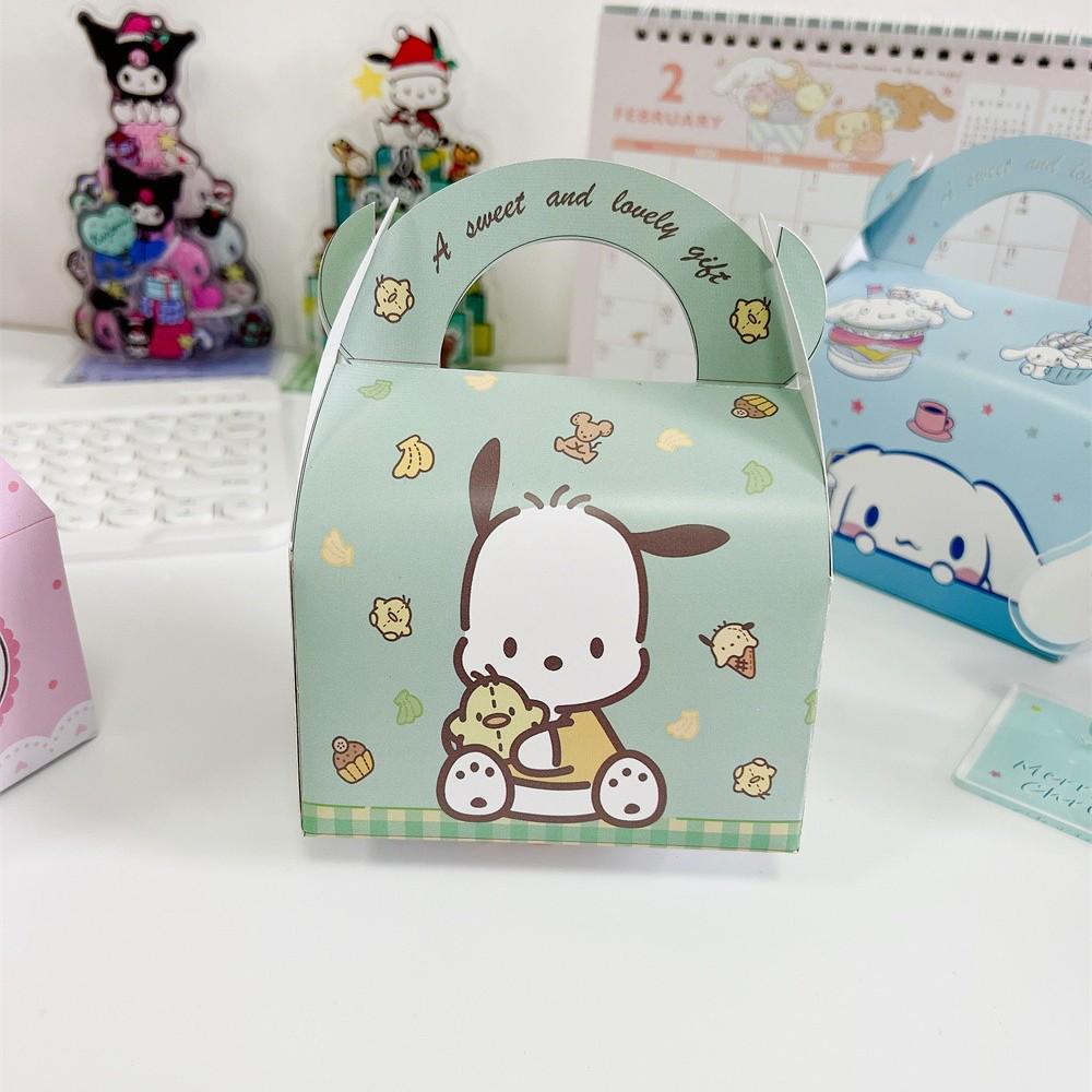 Cute Cartoon Handheld Gift Bag for Christmas, Candy, Snacks, and Wedding Favors. Perfect Packaging for Girls.