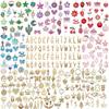 Acidea Charm Accessory Parts 412 Pieces 26 Letter Set A-Z Alloy Pendant Necklace Earrings Decoration Jewelry Basic Making Deco Kit Craft Handmade DIY