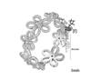 925 Sterling Silver Floral Shadow Lace Ring: Elegant Hollowed-Out Flower Design for Women