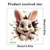 3D Wall Sticker Cute Rabbit Bathroom Remodeling Toilet Decoration Peel and Stick Waterproof