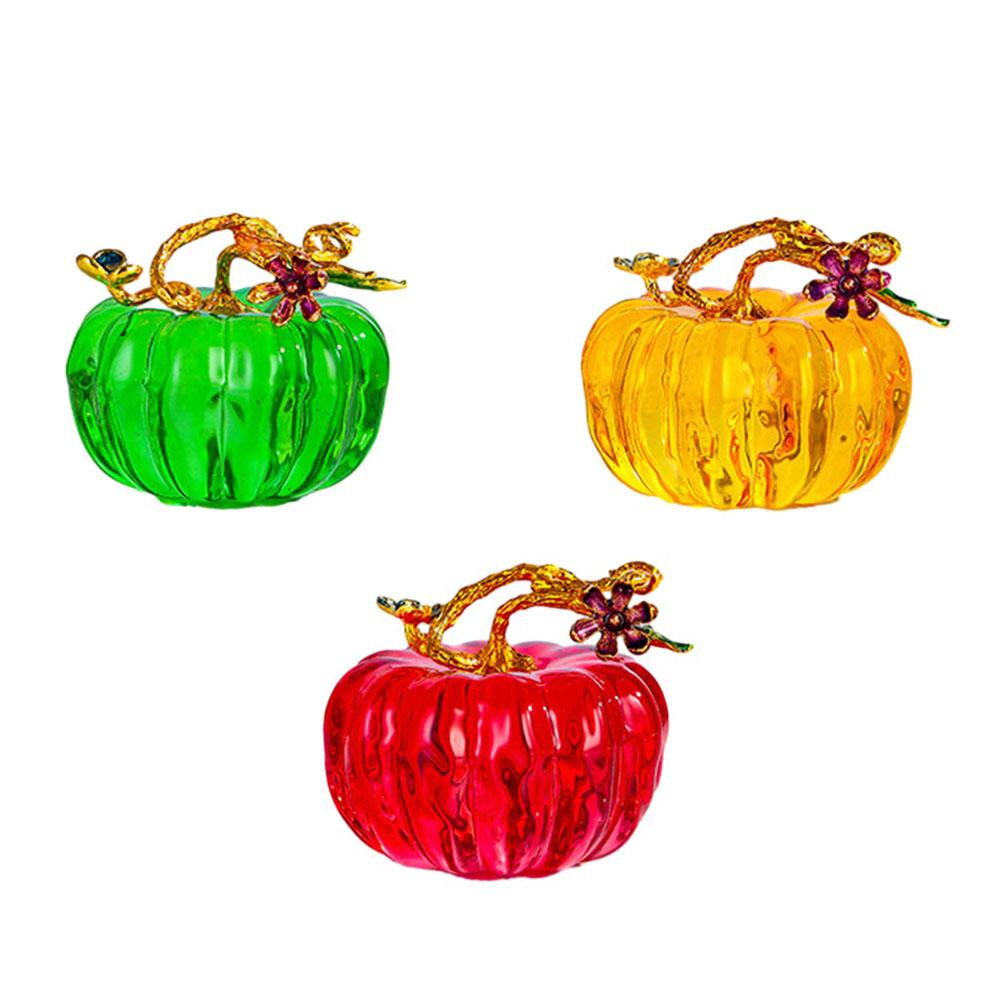 Charming For Crystal Pumpkin for Home Decoration 65mm Exquisite Figurine Perfect for Celebrations and Festivals