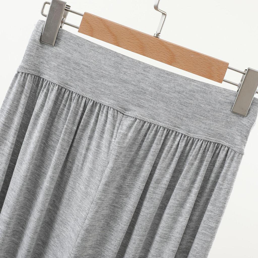 Dámské modalové harémové kalhoty s vysokým pasem - Jarní jednobarevné, volný střih na jógu, tanec a volnočasové sporty.