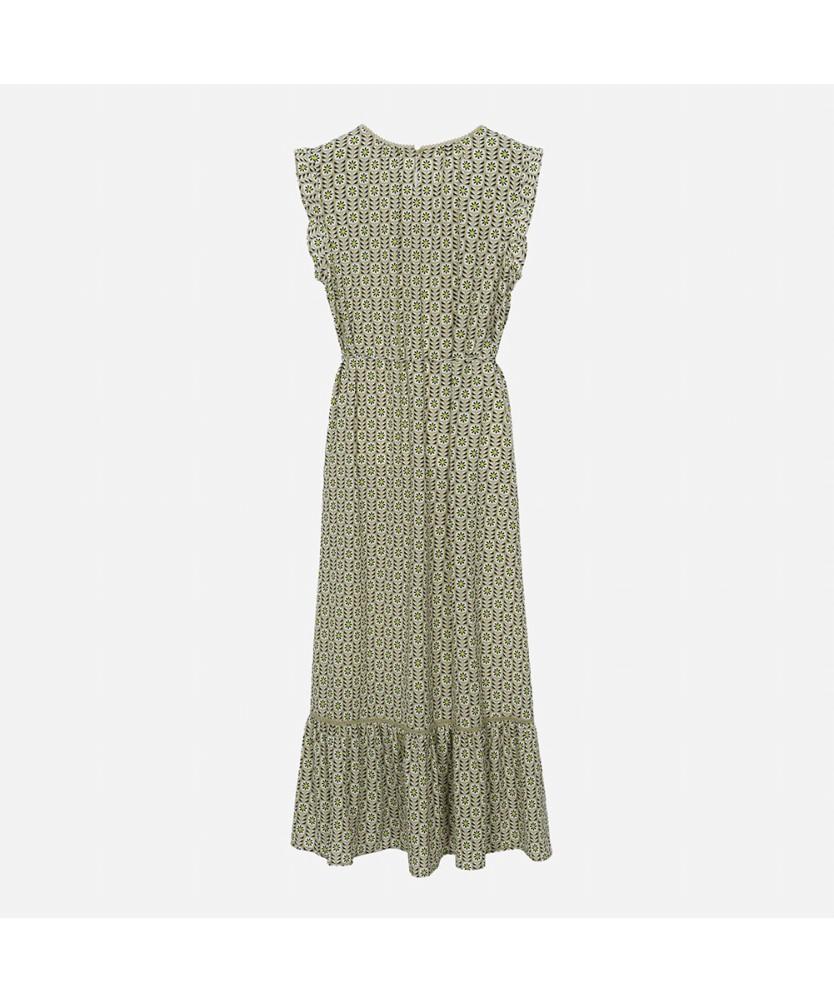 THURSDAY ISLAND Flower Pattern Frilled Sleeve Dress_T254Mop265W