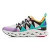Li Ning Arc Leather Fabric TPU Shock Absorption Non-Slip Low-Top Running Shoes Men sneakers White Purple Green ARHQ057-4