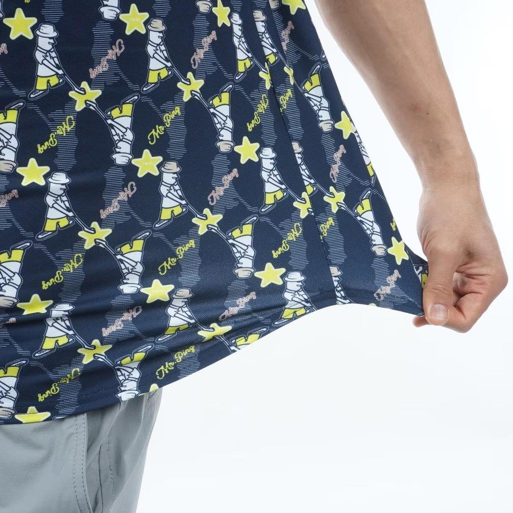 Ping Apparel Short Sleeve Polo Shirt Ping Golf M Men's (Mr. All-Over Print, Stretch) / / 621-4160207 120_Navy