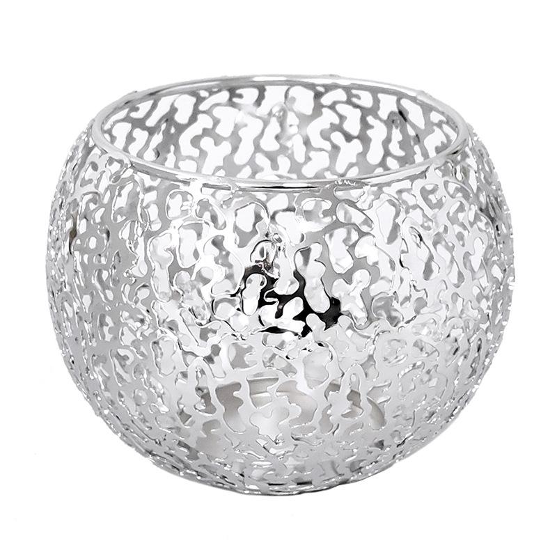 Creative Gold Vintage Electroplated Aromatherapy Hollowed Metal Iron Candle Holder Cover Decoration