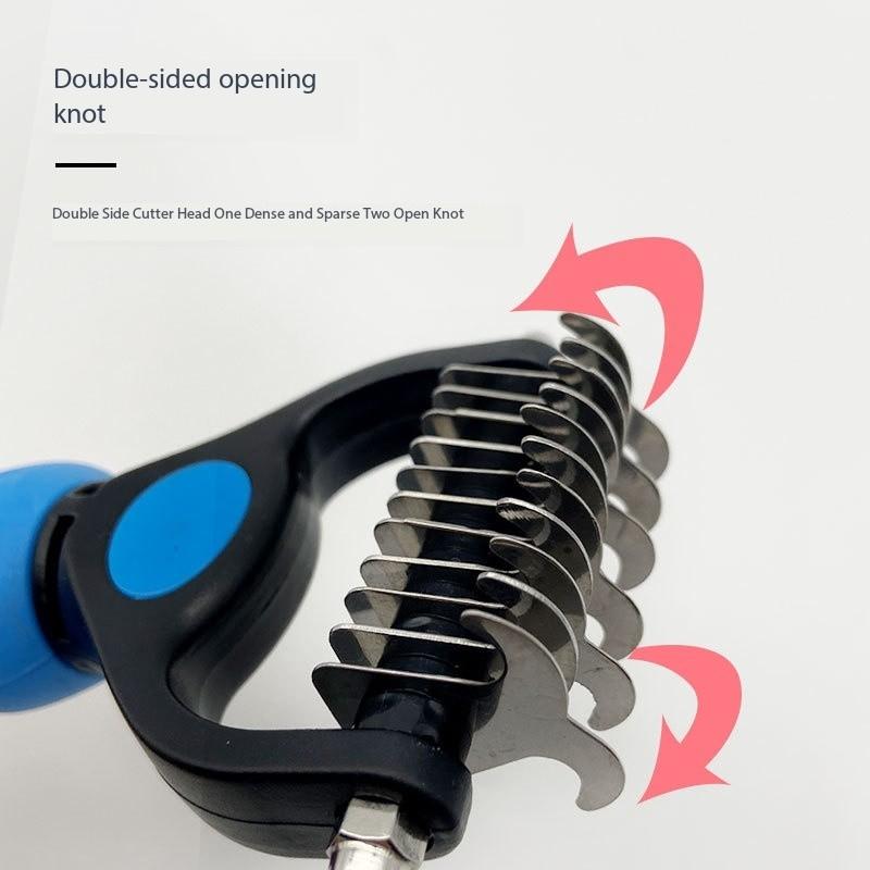 Pet Pro Grooming Tool Psí kartáč Oboustranný hřeben na odstraňování chlupů pro psí potřeby Kočičí hřeben a kartáč pro péči o zacuchanou dlouhou srst