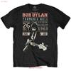 Unisexs Bob Dylan Carnegie Hall 63 Eco T Shirt Vintage Small Black Vintage Versatile Soft Stylish Slightly Graphic Casual