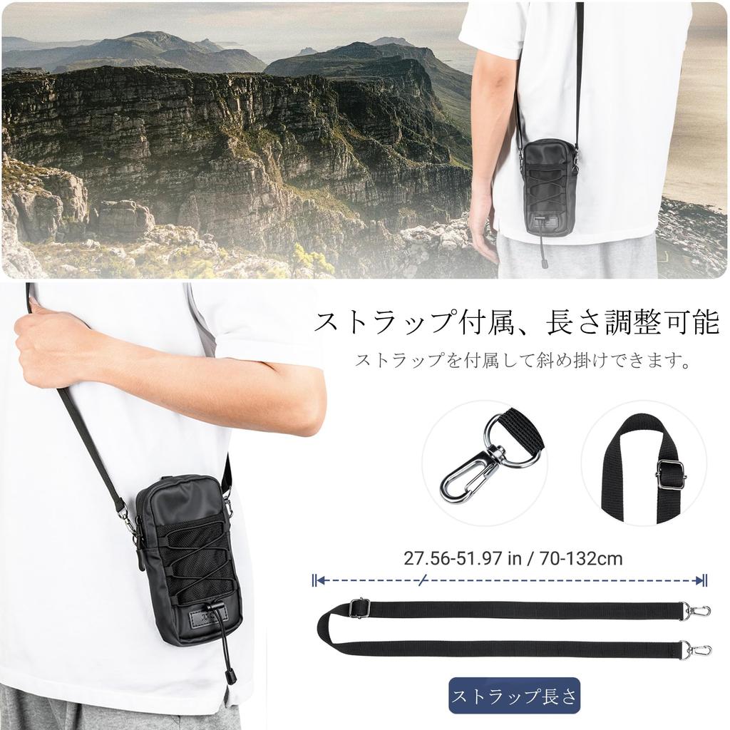 JJC Smartphone Pouch with GoPro Backpack Clip for Outdoor Attaches To Your or and Doubles As a Handheld Features Pockets for Small Perfect for