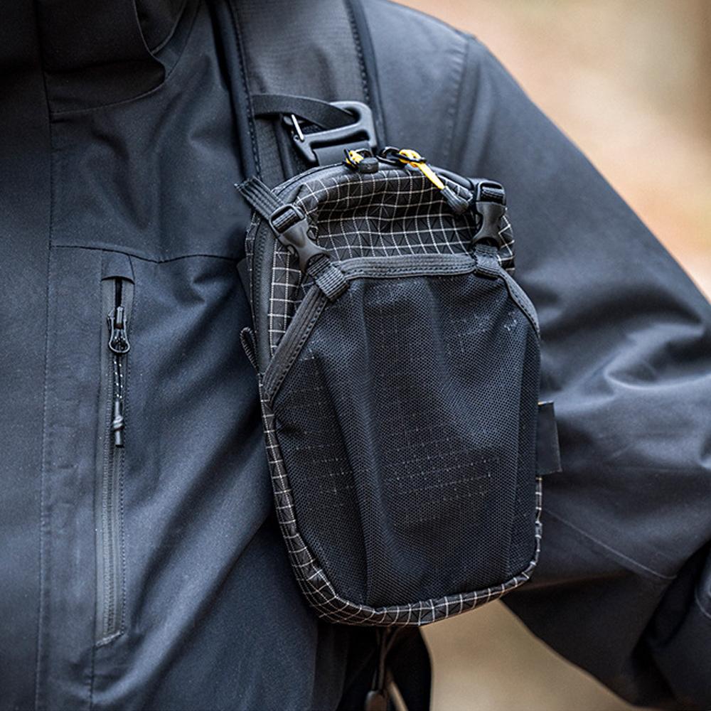 Dyneema Water Bottle Holder Bag Phone Pocket and Quick-Adjust Strap Waterproof 420D Nylon For Cycling Hiking Camping Storage