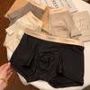 4pcs Summer Thin Men's Underwear Flat Leg Pants Mid Waist Breathable Square Leg Pants Boxer Brief