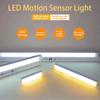 Motion Sensor LED Bar Light Induction Night Light Rechargeable 5V Portable Cordless Magnetic Cabinet Lamp for Kitchen Bedside