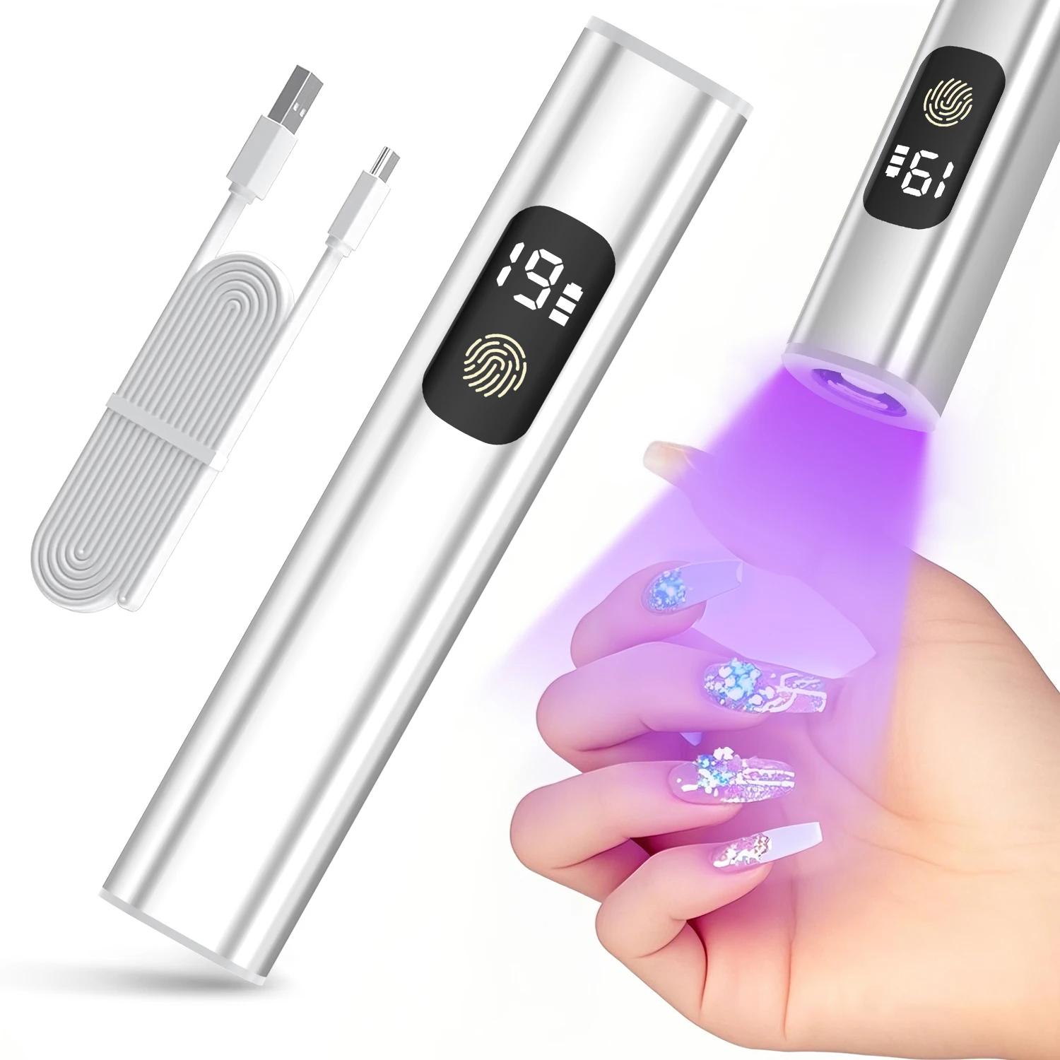 

DianaBeauty UV Led Nail Lamp Portalbe Lamp for Nail Rechargeable Nail Dryer with Touch Screen and Two Timer Modes Nail Tools USB