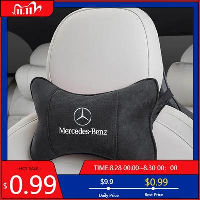 GLC GLB 1 vnt. Automobilio sėdynės galvos atrama Suede sėdynės Galvos atrama Kaklo pagalvė Mercedes Benz AMG W204 W205 W203 W211 W212 W213 W201 W2