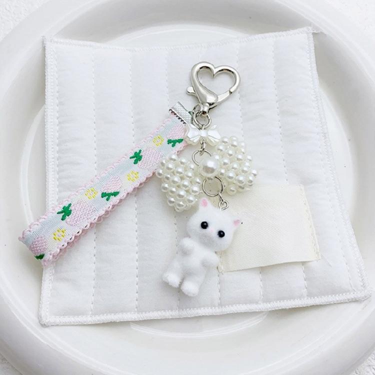 Niedlicher Tieranhänger Schlüsselanhänger Einzigartiger Katze Schleife Handy-Anhänger Taschenschmuck Schlüsselring Zubehör für Handtasche und Rucksack