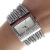 New Fashion Quartz Women's Silver Tone Band Rhinestone Bangle Bracelet Watch