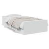 VidaXL Cadre de lit avec tiroirs blanc 75x190 cm bois d'ingénierie, lit, lit de rangement, cadre de lit simple, lit simple, 3280349