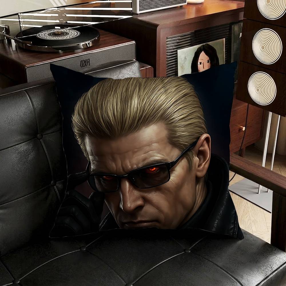 Albert Wesker P Pillow Case Sofa Living Room Bedroom Headboard Backrest Cushion Square Cushion Nap Time