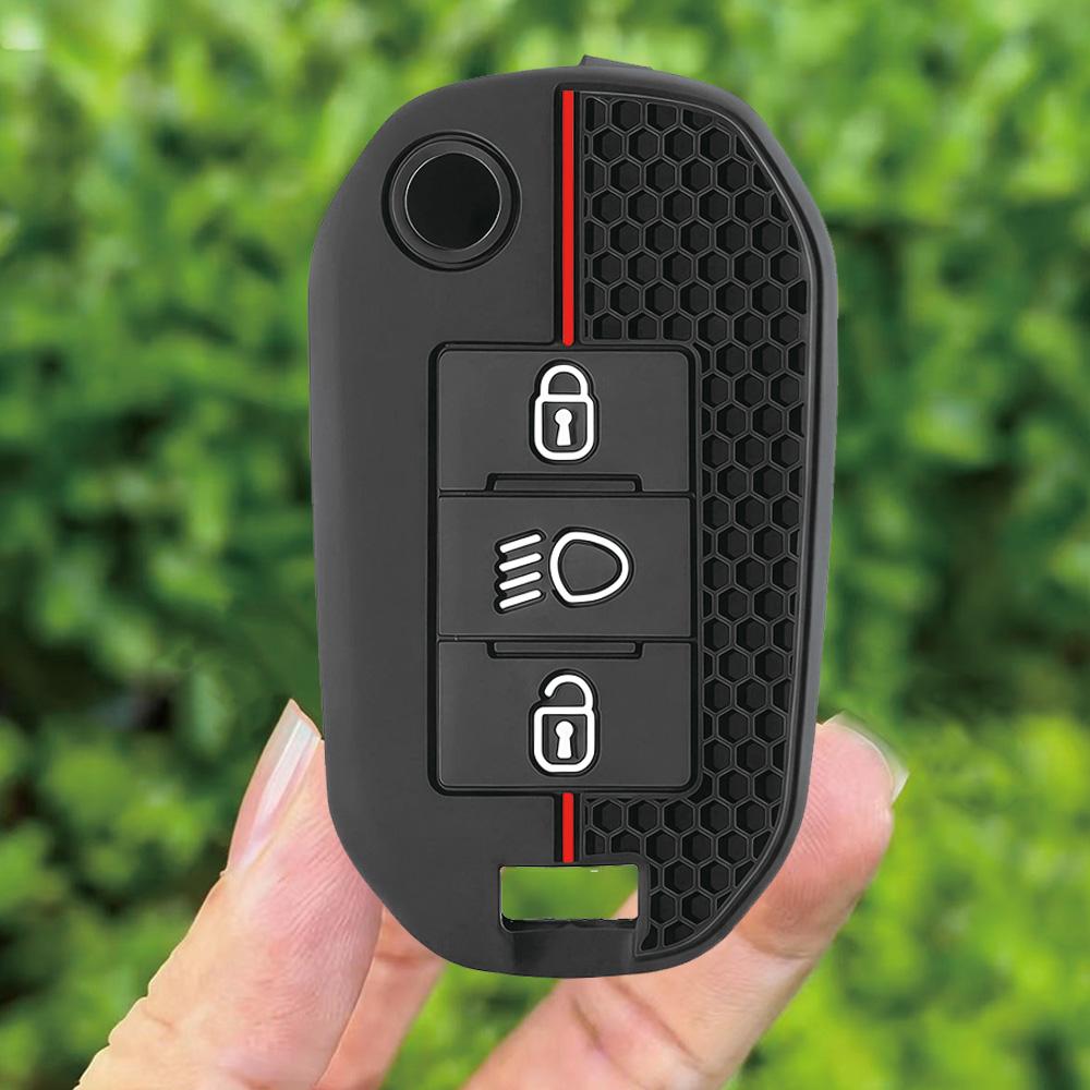 Copricasen Chiave Auto in Silicone per Citroen C5 C3 C4 C8 Berlingo per Peugeot Partner Rifter 208 308 508 407 2008 3008 3008 Expert