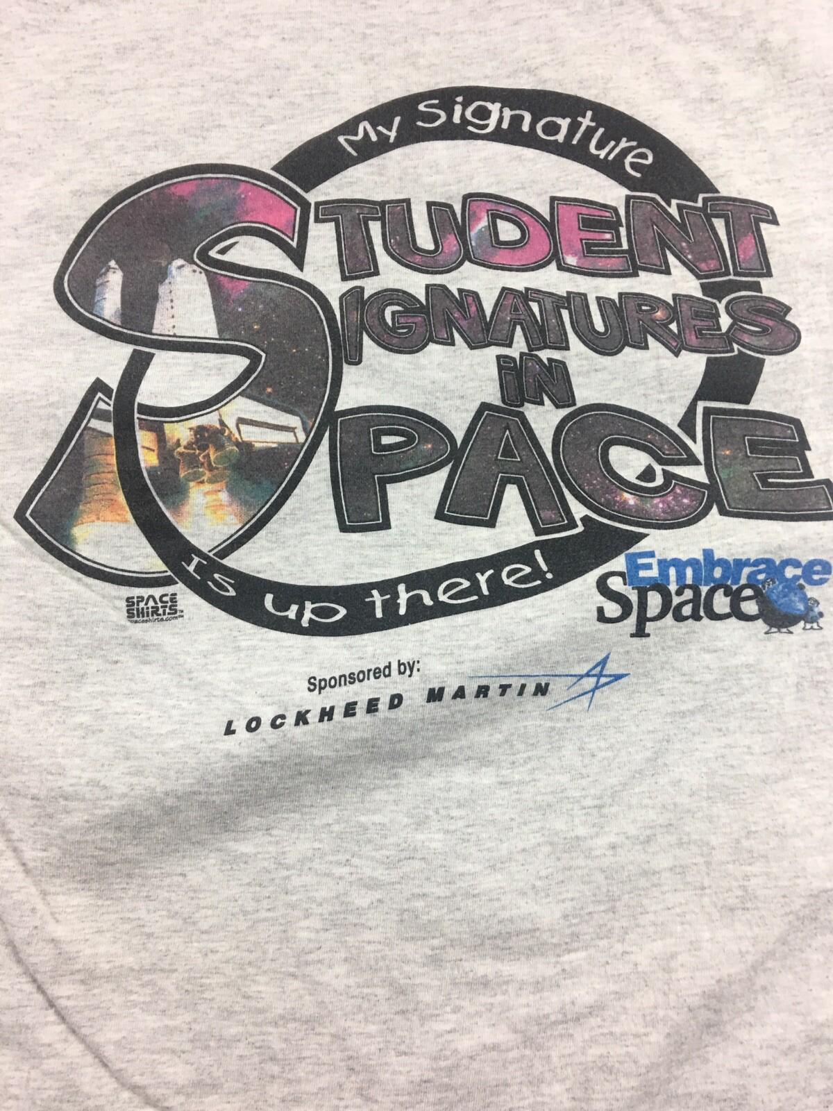 Vtg Student Signatures In Pacespce Shirt Size XLarge Gray M