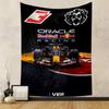 Tapis Motif Logo Voiture Red Bull Racing pour Chambre à Coucher et Salon Décoration Intérieure Canapés